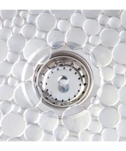 mDesign Plastic Kitchen Sink Protector Set, Bubble Design, Set of 3 -Kitchen Storage shop unnamed file 192