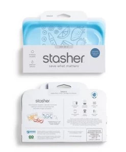 stasher 2pk Snack Clear/Ocean -Kitchen Storage shop unnamed file 1949