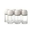 Juvale 6 Piece Glass Spice Jar Bottles Set with Dispenser Tops and Organization Caddy, Clear & White, 3.5 oz./100 mL -Kitchen Storage shop unnamed file 1950