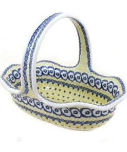 Blue Rose Pottery Blue Rose Polish Pottery Saffron Basket