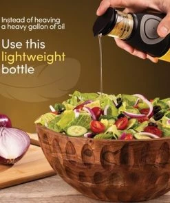 Belwares Olive Oil Dispenser Bottle Set - 2 Pack Oil and Vinegar Cruet with Drip-Free Spouts