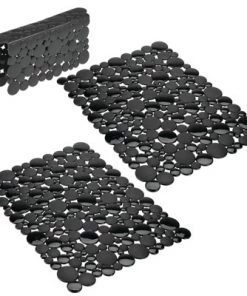 mDesign Plastic Kitchen Sink Protector Set, Bubble Design, Set of 3 -Kitchen Storage shop unnamed file 199