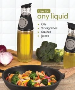 Belwares Olive Oil Dispenser Bottle Set - 2 Pack Oil and Vinegar Cruet with Drip-Free Spouts -Kitchen Storage shop unnamed file 1991