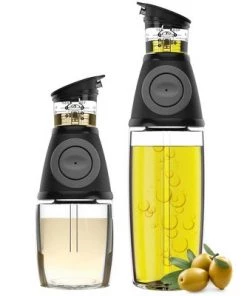 Belwares Olive Oil Dispenser Bottle Set - 2 Pack Oil and Vinegar Cruet with Drip-Free Spouts -Kitchen Storage shop unnamed file 1994