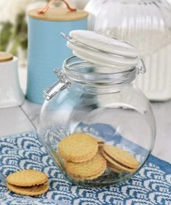 Gibson Home 1.9qt Glass Canister with Decorated Ceramic Lid 15 Gibson Home 1.9qt Glass Canister with Decorated Ceramic Lid -Kitchen Storage shop unnamed file 2001