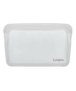 Cuisipro Silicone Seamless Reusable Bag (Clear, 7.25 x 5.25-Inch, 13.6 fl oz, 2-pack)