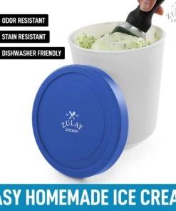 Zulay Kitchen Ice Cream Containers 2 Pack - 1 Quart BPA Free Homemade Ice Cream Storage Containers -Kitchen Storage shop unnamed file 2070