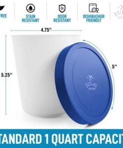 Zulay Kitchen Ice Cream Containers 2 Pack - 1 Quart BPA Free Homemade Ice Cream Storage Containers -Kitchen Storage shop unnamed file 2071