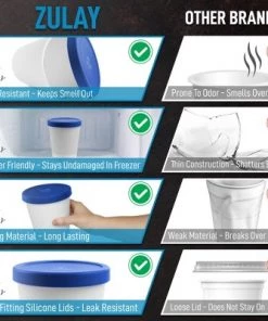 Zulay Kitchen Ice Cream Containers 2 Pack - 1 Quart BPA Free Homemade Ice Cream Storage Containers -Kitchen Storage shop unnamed file 2072