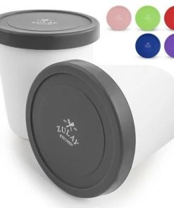 Zulay Kitchen Ice Cream Containers 2 Pack - 1 Quart BPA Free Homemade Ice Cream Storage Containers -Kitchen Storage shop unnamed file 2074