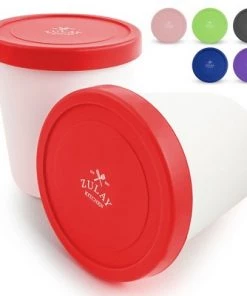 Zulay Kitchen Ice Cream Containers 2 Pack - 1 Quart BPA Free Homemade Ice Cream Storage Containers -Kitchen Storage shop unnamed file 2078