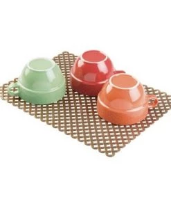 mDesign Plastic Kitchen Sink Protector Set, Diamond Design, Set/3 -Kitchen Storage shop unnamed file 208