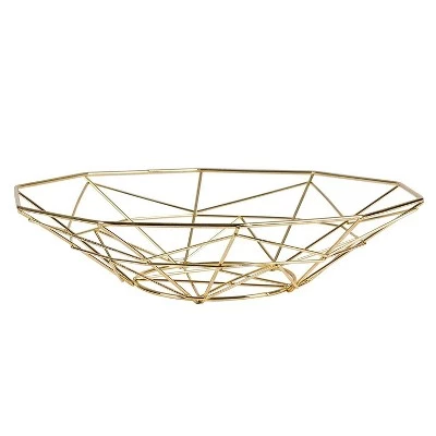 Juvale Kitchen Wire Fruit Basket (2 Piece Set), Metallic Gold 4 Juvale Kitchen Wire Fruit Basket (2 Piece Set), Metallic Gold - Image 2