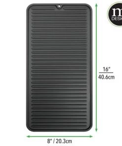 mDesign Silicone Kitchen Dish Drying Mat and Protector -Kitchen Storage shop unnamed file 214