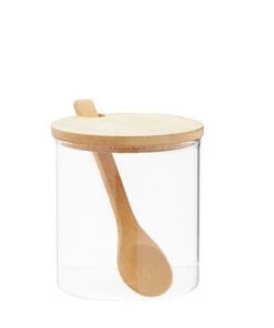 Juvale 3 Pack Small Glass Condiment Containers with Lids, Spoons & Bamboo Wood Base (22oz) -Kitchen Storage shop unnamed file 2175