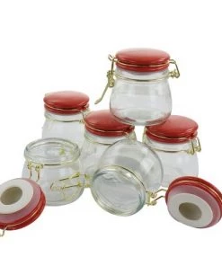 Gibson Home 6 Piece 5 Ounce Glass Jars with Lids -Kitchen Storage shop unnamed file 2180