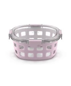 Ello 7" Round Glass Food Storage Container Pink -Kitchen Storage shop unnamed file 2191