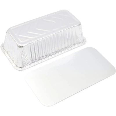 Blue Panda 50-Pack 22-Ounce Disposable Aluminum Bread Baking Tins Foil Loaf Pan with Lid, Holiday Christmas, 8.5”x2.5”x 4.5” 3 Blue Panda 50-Pack 22-Ounce Disposable Aluminum Bread Baking Tins Foil Loaf Pan with Lid, Holiday Christmas, 8.5”x2.5”x 4.5”