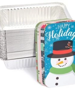 Blue Panda 50-Pack 22-Ounce Disposable Aluminum Bread Baking Tins Foil Loaf Pan with Lid, Holiday Christmas, 8.5”x2.5”x 4.5” 7 Blue Panda 50-Pack 22-Ounce Disposable Aluminum Bread Baking Tins Foil Loaf Pan with Lid, Holiday Christmas, 8.5”x2.5”x 4.5” -Kitchen Storage shop unnamed file 2215