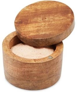 Farmlyn Creek Round Mango Wood Salt Box with Lid for Cooking, 5.2 oz (3.5 In) 9 Farmlyn Creek Round Mango Wood Salt Box with Lid for Cooking, 5.2 oz (3.5 In) -Kitchen Storage shop unnamed file 2220