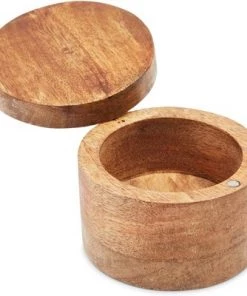Farmlyn Creek Round Mango Wood Salt Box with Lid for Cooking, 5.2 oz (3.5 In) 10 Farmlyn Creek Round Mango Wood Salt Box with Lid for Cooking, 5.2 oz (3.5 In) -Kitchen Storage shop unnamed file 2221