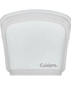 Cuisipro Silicone Seamless Reusable Bags (Clear, 5.25 x 4.75-inch, 2-Pack)