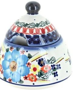 Blue Rose Pottery Blue Rose Polish Pottery Kristi Sugar Bowl