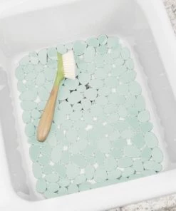 mDesign Kitchen Sink Protector Mat - Pebble Design - Large, 2 Pack -Kitchen Storage shop unnamed file 227