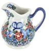 Blue Rose Pottery Blue Rose Polish Pottery Garden Butterfly Milk Jug Creamer