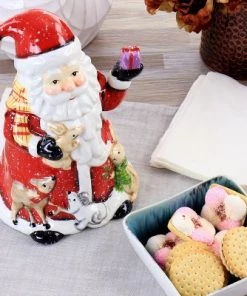 Gibson Home Old Santa Durastone Cookie Jar -Kitchen Storage shop unnamed file 2276