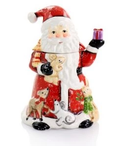 Gibson Home Old Santa Durastone Cookie Jar -Kitchen Storage shop unnamed file 2277