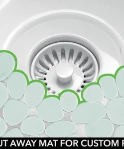 mDesign Kitchen Sink Protector Mat - Pebble Design - Large, 2 Pack -Kitchen Storage shop unnamed file 228