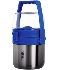 Thermos 18 oz. Insulated Stainless Steel Dual Compartment Food Jar - Smoke Blue