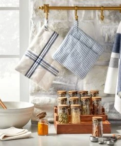 Hearth & Hand With Magnolia Glass & Wood Clamp Spice Jar Set - Hearth & Hand™ with Magnolia