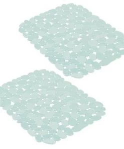 mDesign Kitchen Sink Protector Mat - Pebble Design - Large, 2 Pack -Kitchen Storage shop unnamed file 233