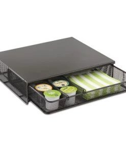 Safco One Drawer Hospitality Organizer 5 Compartments 12 1/2 x 11 1/4 x 3 1/4 Bk 3274BL -Kitchen Storage shop unnamed file 2357