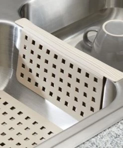 mDesign Kitchen Sink Protector Mat Set, 1 Sink Saddle, 1 Sink Mat -Kitchen Storage shop unnamed file 236