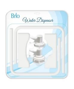 Brio Stainless Steel White 3 to 5gal Water Jug Stand with Fast Flow Spout Plus 2 Caps Included