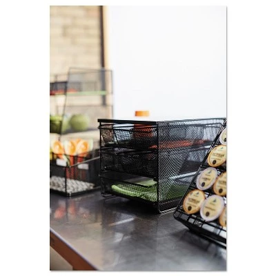 Safco 3 Drawer Hospitality Organizer 7 Compartments 11 1/2w x 8 1/4d x 8 1/4h Bk 3275BL 9 Safco 3 Drawer Hospitality Organizer 7 Compartments 11 1/2w x 8 1/4d x 8 1/4h Bk 3275BL - Image 7