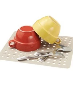 mDesign Kitchen Sink Protector Mat Set, 1 Sink Saddle, 1 Sink Mat -Kitchen Storage shop unnamed file 239