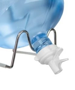 Brio Chrome Metal Plated 3 to 5gal Water Jug Stand with Fast Flow Spout Plus 2 Caps Included -Kitchen Storage shop unnamed file 2394