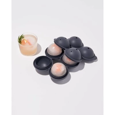 FROST Silicone Round Ice Cube Tray Gray 6 FROST Silicone Round Ice Cube Tray Gray - Image 4