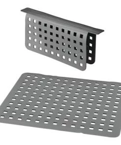 mDesign Kitchen Sink Protector Mat Set, 1 Sink Saddle, 1 Sink Mat -Kitchen Storage shop unnamed file 243