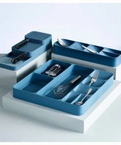 Joseph Joseph DrawerStore Cutlery, Utensil, and Gadget Organizer Blue -Kitchen Storage shop unnamed file 2522