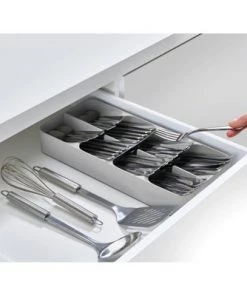 Joseph Joseph DrawerStore Large Compact Cutlery Organizer - Gray -Kitchen Storage shop unnamed file 2530