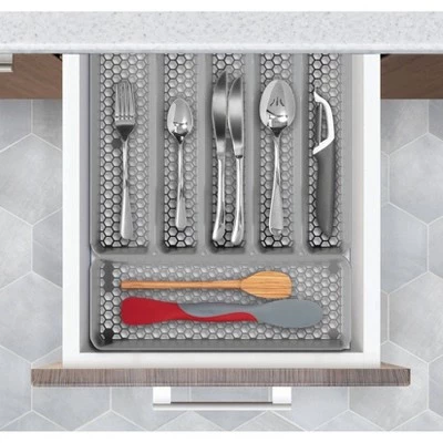 13"x16" 6-Divider Exapandable Silverware Tray (Expands up to 23.25") Gray - Spectrum Diversified 4 13"x16" 6-Divider Exapandable Silverware Tray (Expands up to 23.25") Gray - Spectrum Diversified - Image 2