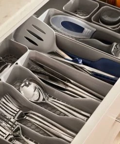 13"x16" 6-Divider Exapandable Silverware Tray (Expands up to 23.25") Gray - Spectrum Diversified 7 13"x16" 6-Divider Exapandable Silverware Tray (Expands up to 23.25") Gray - Spectrum Diversified -Kitchen Storage shop unnamed file 2535