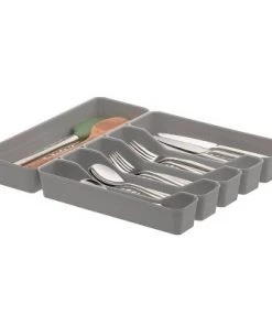 13"x16" 6-Divider Silverware Tray Gray - Spectrum Diversified