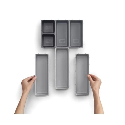 Joseph Joseph 7pc Blox Drawer Organizer Set - Gray 3 Joseph Joseph 7pc Blox Drawer Organizer Set - Gray