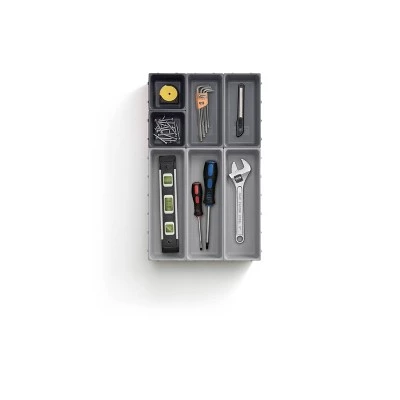 Joseph Joseph 7pc Blox Drawer Organizer Set - Gray 6 Joseph Joseph 7pc Blox Drawer Organizer Set - Gray - Image 4